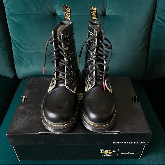 Dr. Martens 1460 Basquiat Leather Lace Up Boots - Limited Edition - Picture 7 of 12